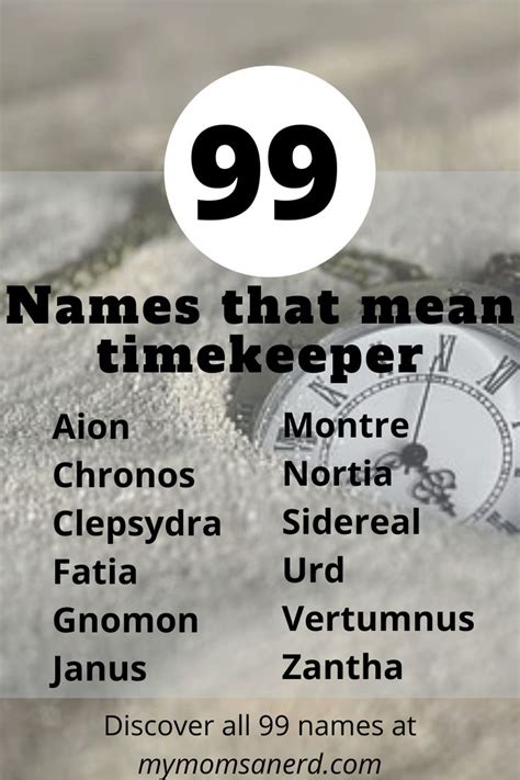 names that mean timekeeper|15 Names That Mean Timekeeper for Boys & Girls .
